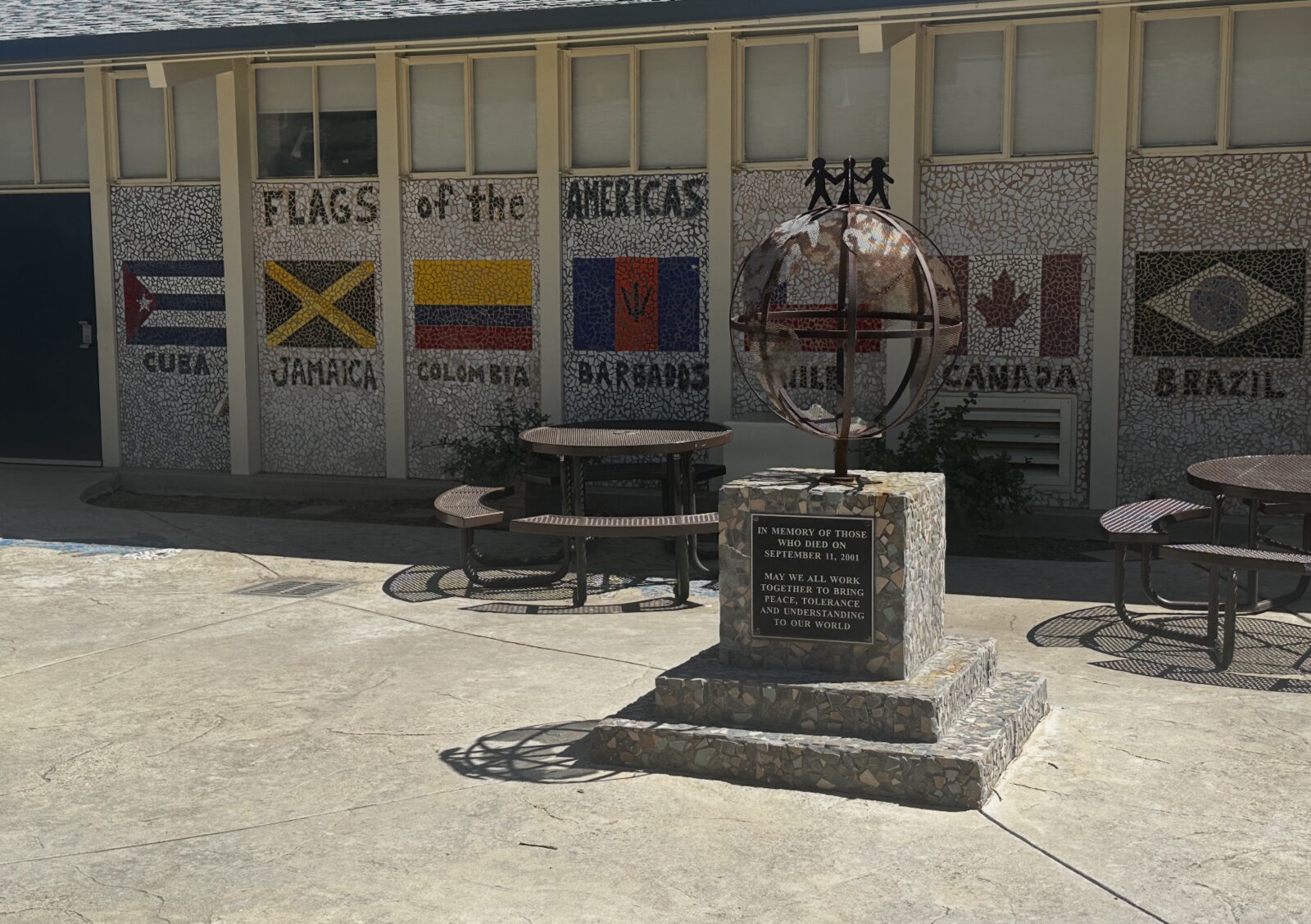 Flags of the Americas mosaic mural